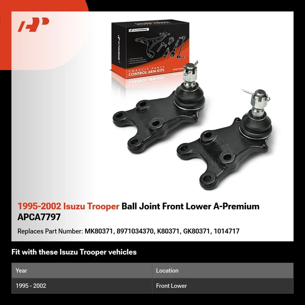 1995-2002 Isuzu Trooper Ball Joint Front Lower A-Premium APCA7797