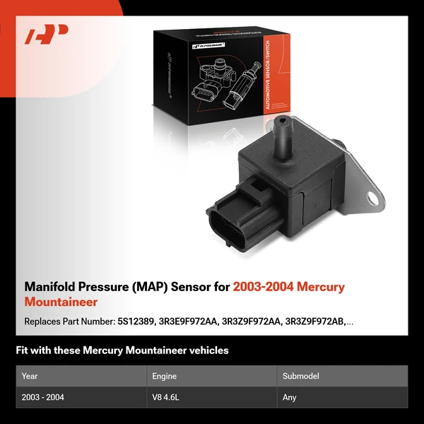 Manifold Pressure (MAP) Sensor for 2003-2004 Mercury Mountaineer