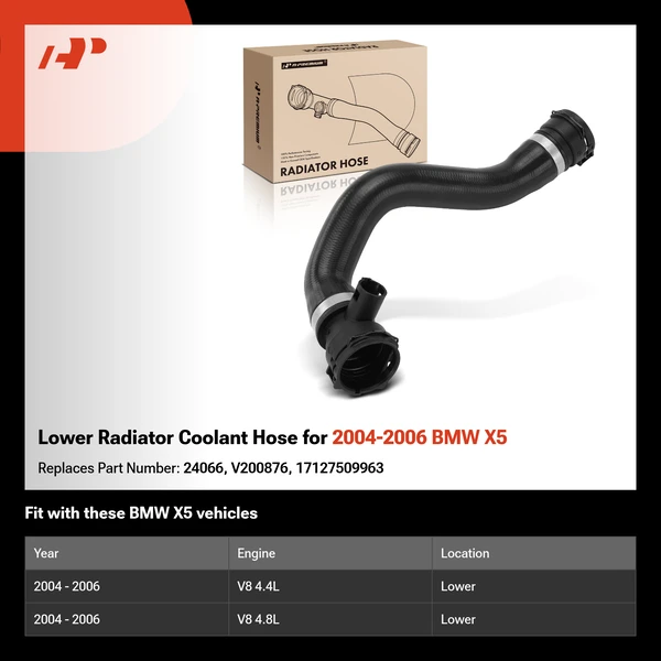 Lower Radiator Coolant Hose for 2004-2006 BMW X5