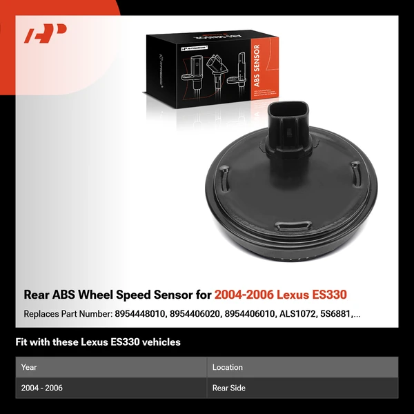 Rear ABS Wheel Speed Sensor for 2004-2006 Lexus ES330