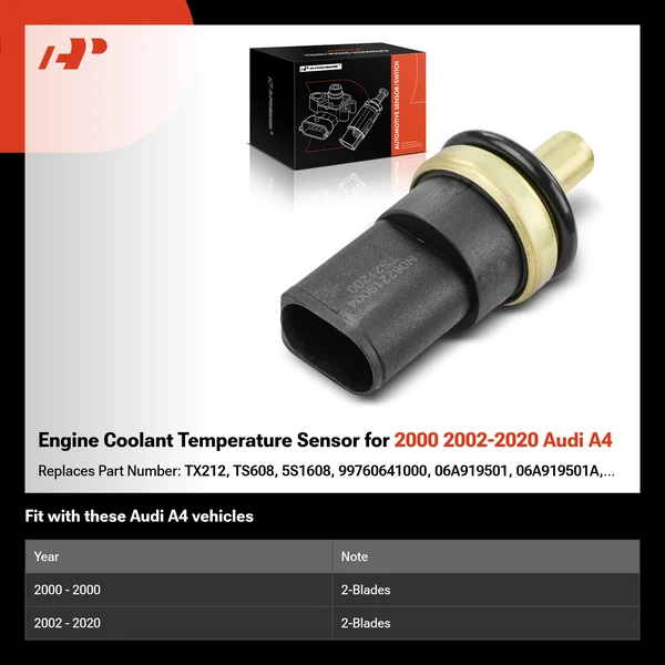 Engine Coolant Temperature Sensor for 2000 2002-2020 Audi A4