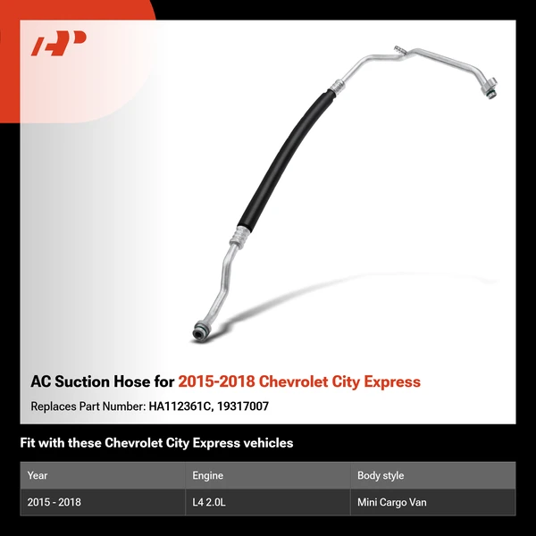 AC Suction Hose for 2015-2018 Chevrolet City Express