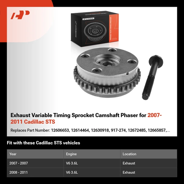 Exhaust Variable Timing Sprocket Camshaft Phaser for 2007-2011 Cadillac STS