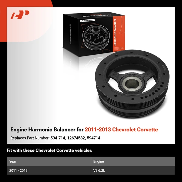 Engine Harmonic Balancer for 2011-2013 Chevrolet Corvette