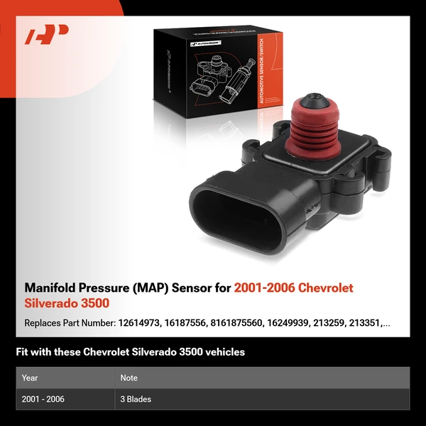 Manifold Pressure (MAP) Sensor for 2001-2006 Chevrolet Silverado 3500