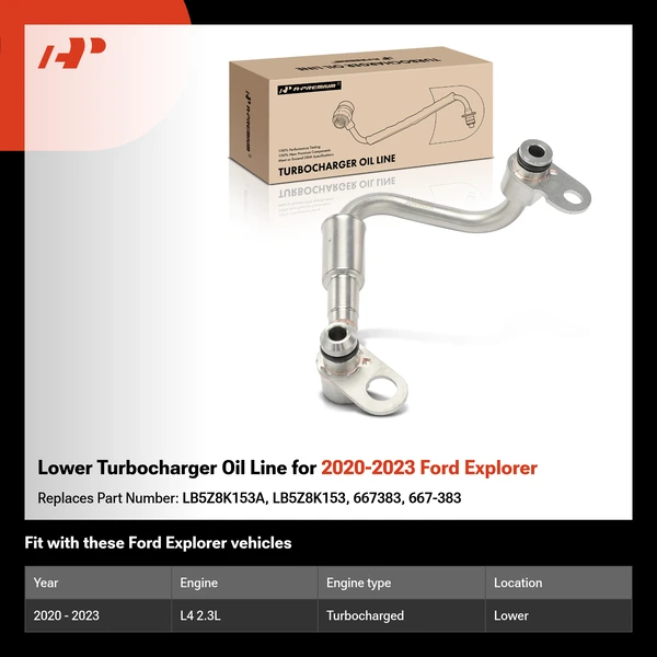 Lower Turbocharger Oil Line for 2020-2023 Ford Explorer