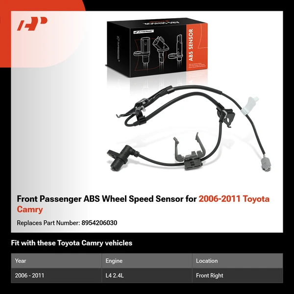 Front Passenger ABS Wheel Speed Sensor for 2006-2011 Toyota Camry