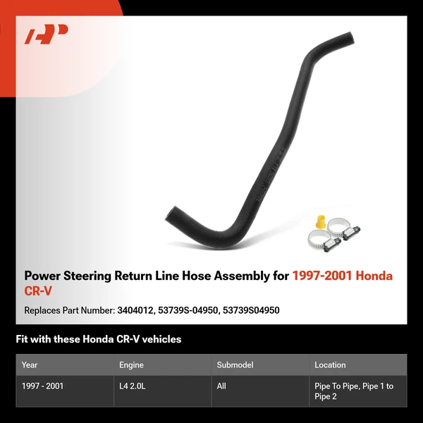 Power Steering Return Line Hose Assembly for 1997-2001 Honda CR-V