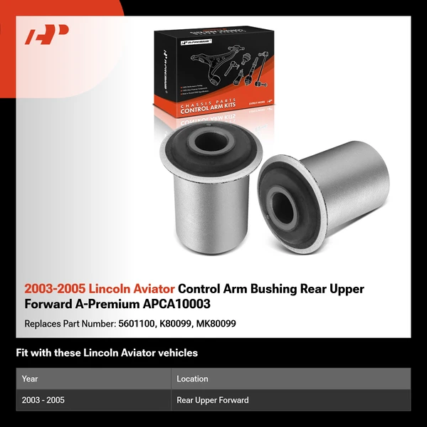 2003-2005 Lincoln Aviator Control Arm Bushing Rear Upper Forward A-Premium APCA10003