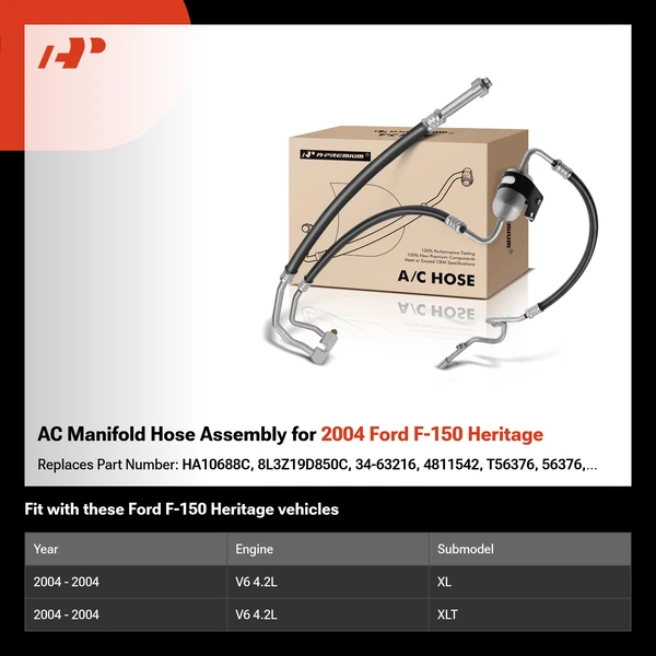 AC Manifold Hose Assembly for 2004 Ford F-150 Heritage