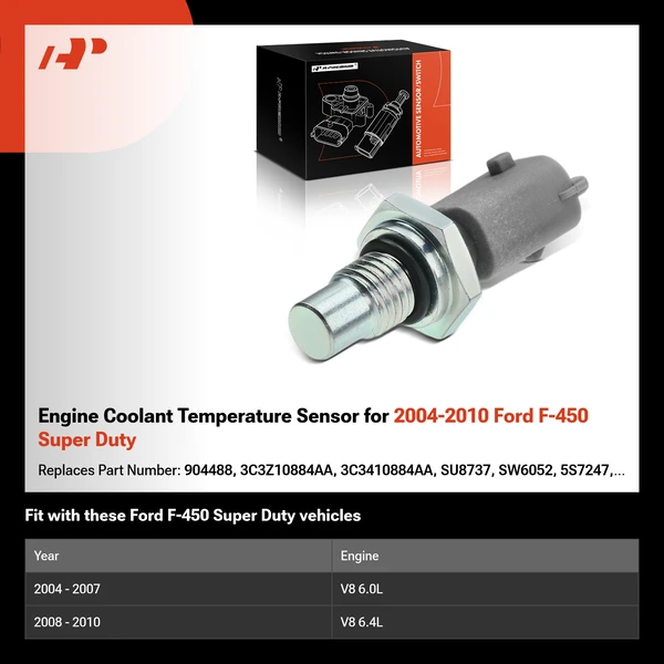 Engine Coolant Temperature Sensor for 2004-2010 Ford F-450 Super Duty