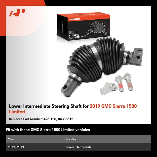 Lower Intermediate Steering Shaft for 2019 GMC Sierra 1500 Limited