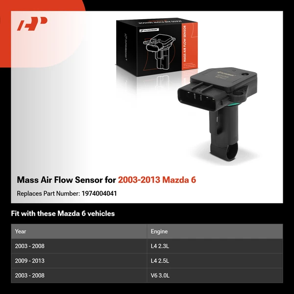 Mass Air Flow Sensor for 2003-2013 Mazda 6