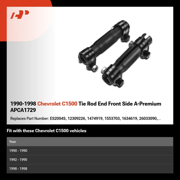 1990-1998 Chevrolet C1500 Tie Rod End Front Side A-Premium APCA1729