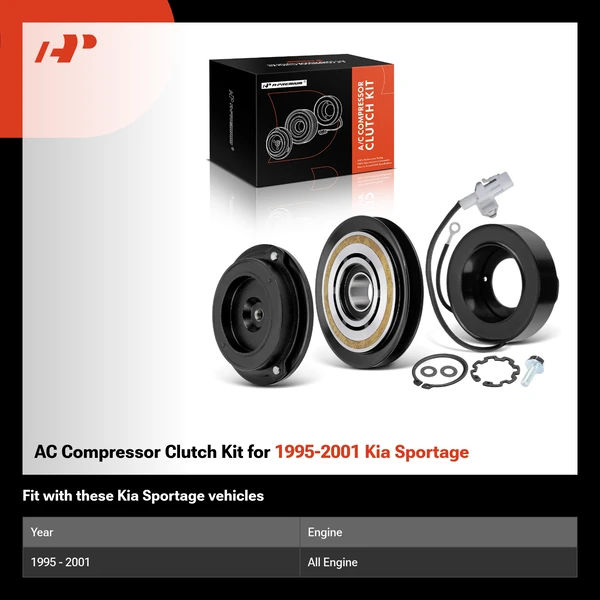 AC Compressor Clutch Kit for 1995-2001 Kia Sportage