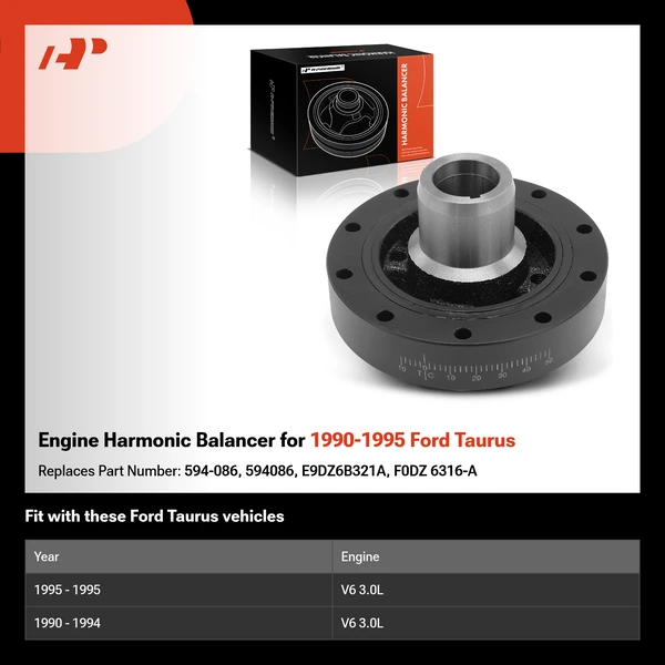 Engine Harmonic Balancer for 1990-1995 Ford Taurus
