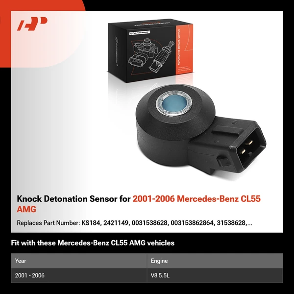 Knock Detonation Sensor for 2001-2006 Mercedes-Benz CL55 AMG