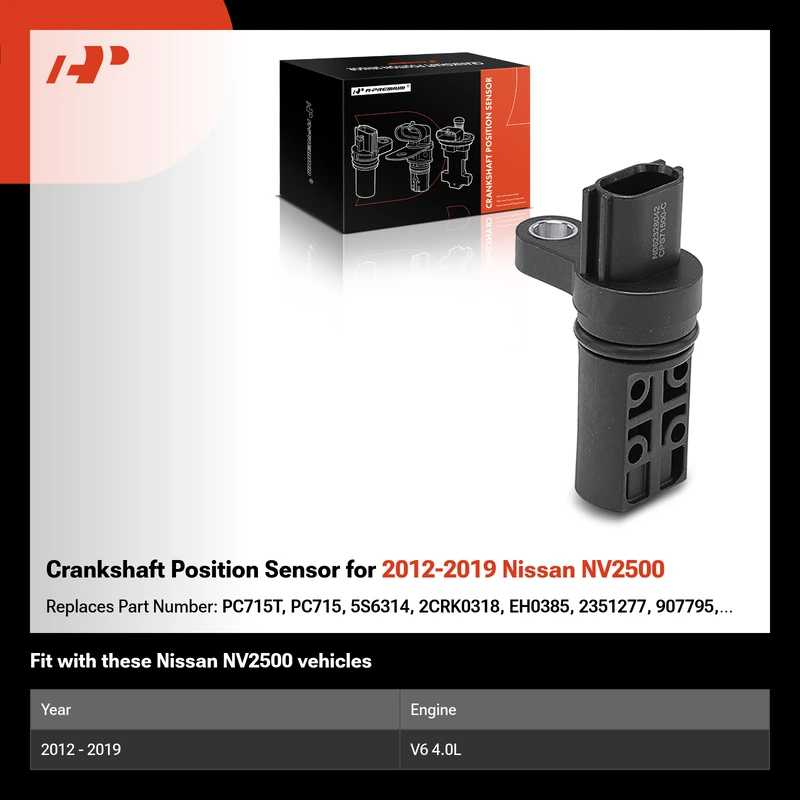Crankshaft Position Sensor for 2012-2019 Nissan NV2500