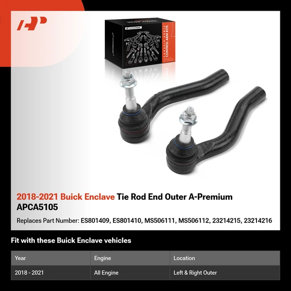 2018-2021 Buick Enclave Tie Rod End Outer A-Premium APCA5105