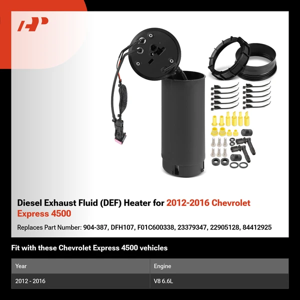 Diesel Exhaust Fluid (DEF) Heater for 2012-2016 Chevrolet Express 4500