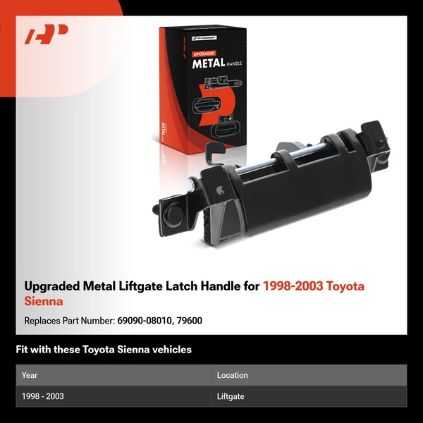 Upgraded Metal Liftgate Latch Handle for 1998-2003 Toyota Sienna