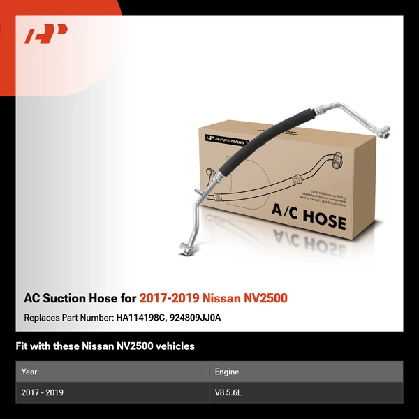 AC Suction Hose for 2017-2019 Nissan NV2500