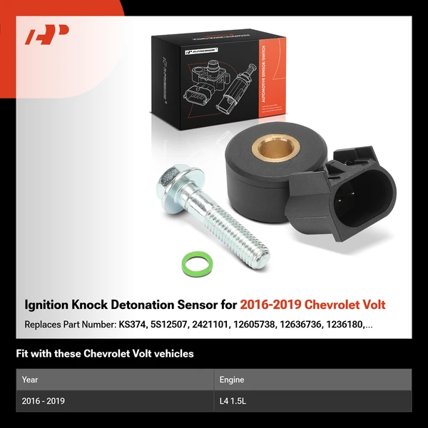 Ignition Knock Detonation Sensor for 2016-2019 Chevrolet Volt