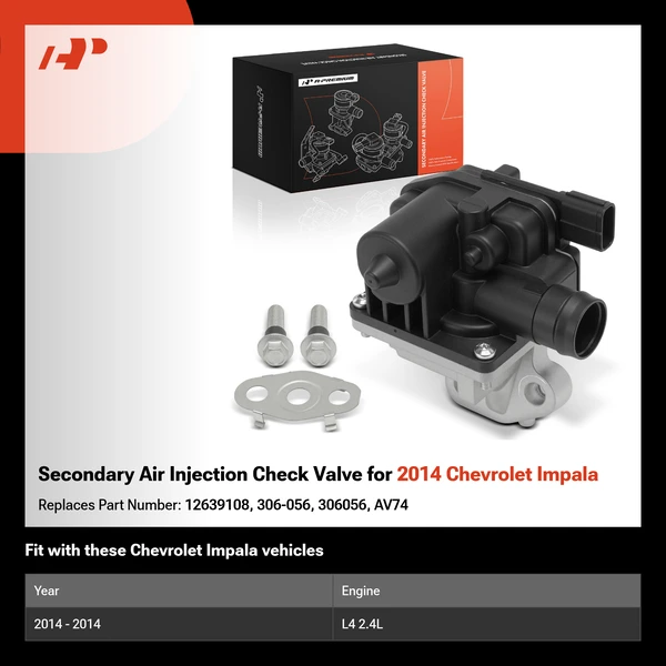 Secondary Air Injection Check Valve for 2014 Chevrolet Impala