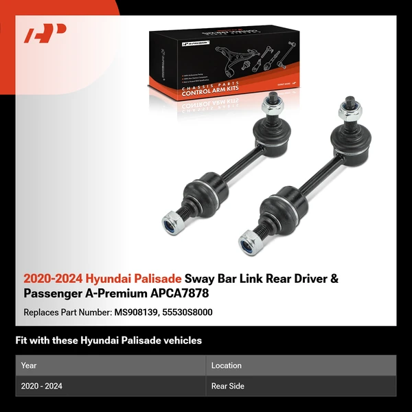 2020-2024 Hyundai Palisade Sway Bar Link Rear Driver & Passenger A-Premium APCA7878