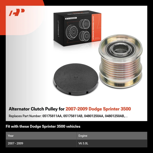 Alternator Clutch Pulley for 2007-2009 Dodge Sprinter 3500