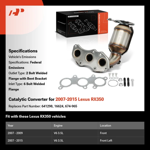 Catalytic Converter for 2007-2015 Lexus RX350