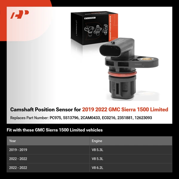 Camshaft Position Sensor for 2019 2022 GMC Sierra 1500 Limited