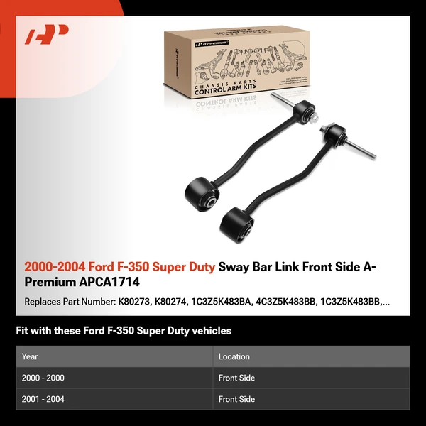 2000-2004 Ford F-350 Super Duty Sway Bar Link Front Side A-Premium APCA1714