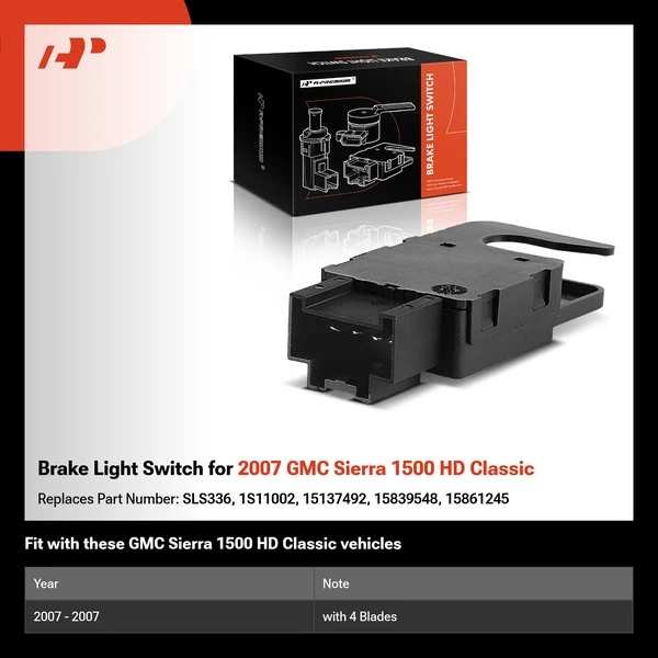 Brake Light Switch for 2007 GMC Sierra 1500 HD Classic