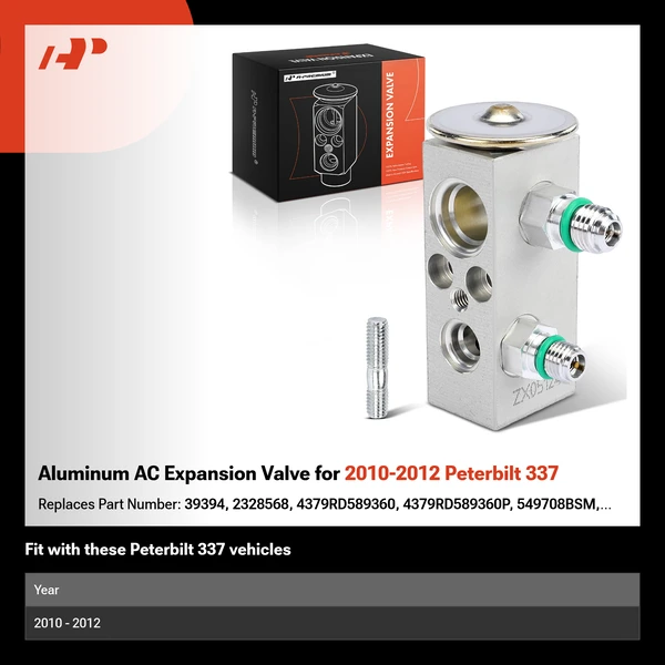 Aluminum AC Expansion Valve for 2010-2012 Peterbilt 337