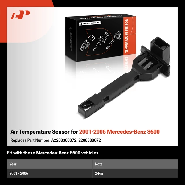 Air Temperature Sensor for 2001-2006 Mercedes-Benz S600