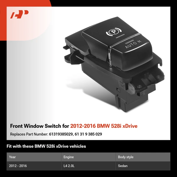 Front Window Switch for 2012-2016 BMW 528i xDrive