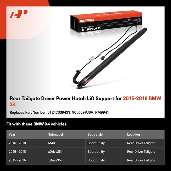 Rear Tailgate Driver Power Hatch Lift Support for 2015-2018 BMW X4