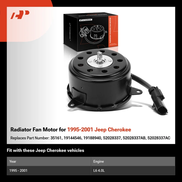 Radiator Fan Motor for 1995-2001 Jeep Cherokee