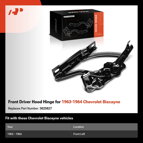 Front Driver Hood Hinge for 1963-1964 Chevrolet Biscayne