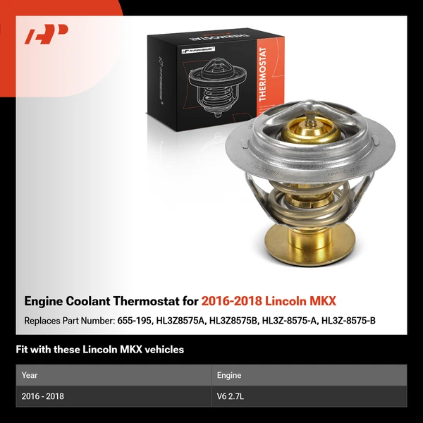 Engine Coolant Thermostat for 2016-2018 Lincoln MKX