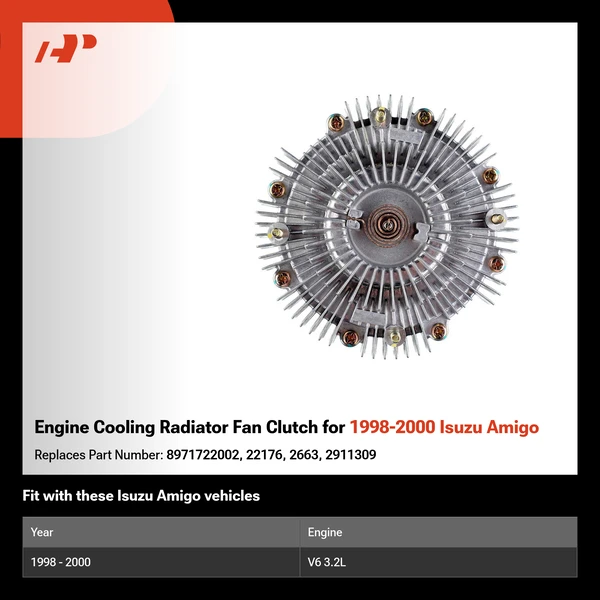 Engine Cooling Radiator Fan Clutch for 1998-2000 Isuzu Amigo
