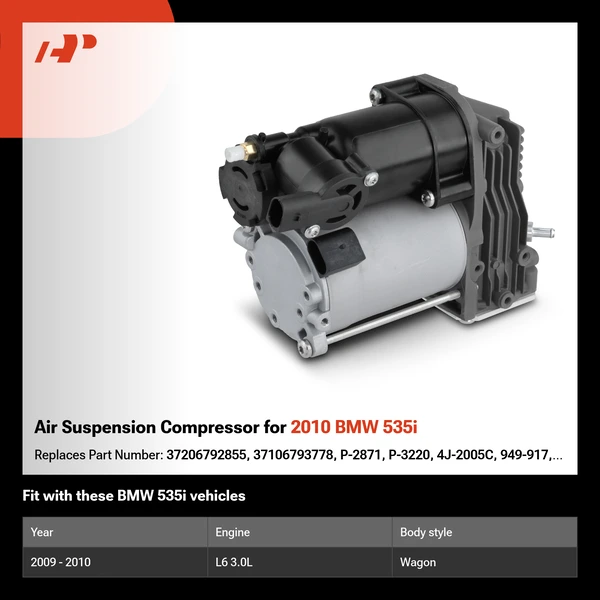 Air Suspension Compressor for 2010 BMW 535i