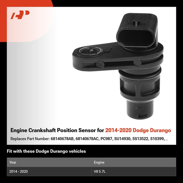 Engine Crankshaft Position Sensor for 2014-2020 Dodge Durango