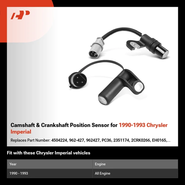 Camshaft & Crankshaft Position Sensor for 1990-1993 Chrysler Imperial