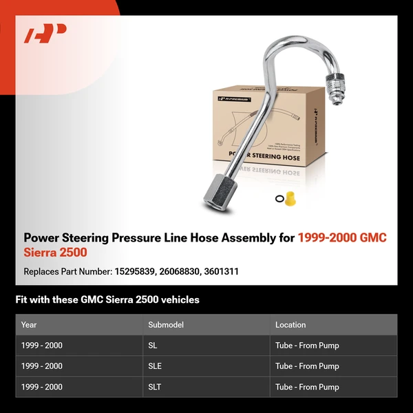 Power Steering Pressure Line Hose Assembly for 1999-2000 GMC Sierra 2500
