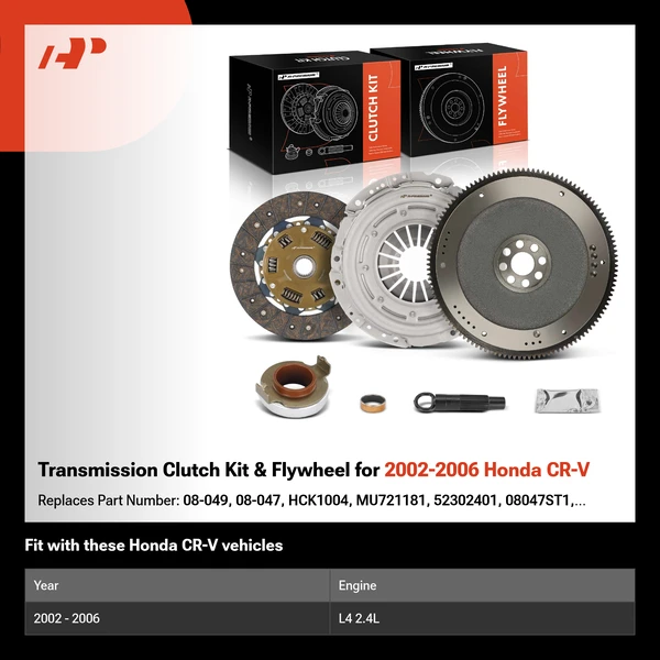 Transmission Clutch Kit & Flywheel for 2002-2006 Honda CR-V