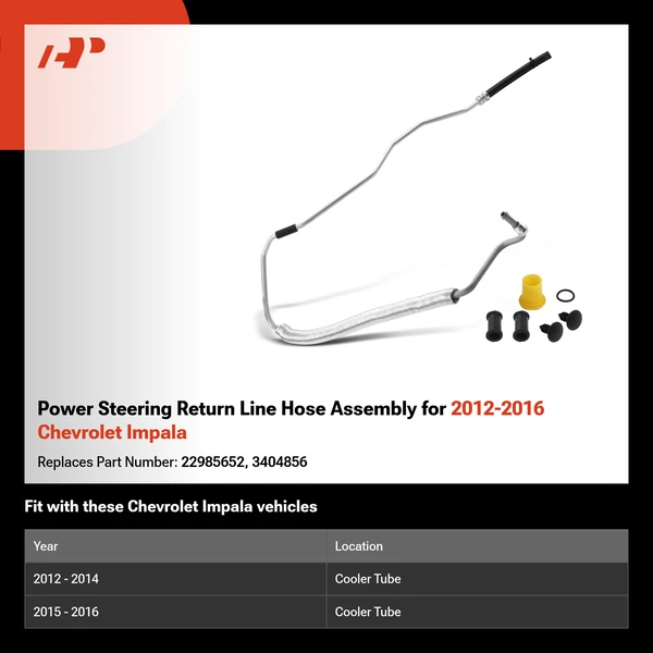 Power Steering Return Line Hose Assembly for 2012-2016 Chevrolet Impala