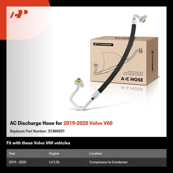 AC Discharge Hose for 2019-2020 Volvo V60