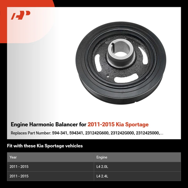 Engine Harmonic Balancer for 2011-2015 Kia Sportage